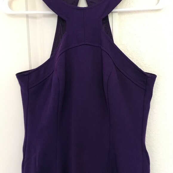 SMALL Short Mini Trina Turk Circular Neckline Purple Cocktail Evening Dress - Picture 3 of 10